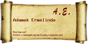 Adamek Ermelinda névjegykártya